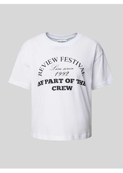 T-shirt z nadrukiem ze sloganem ze sklepu Peek&Cloppenburg  w kategorii Bluzki damskie - zdjęcie 172372467