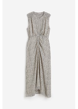 H & M - Szyfonowa sukienka we wzory - Beżowy ze sklepu H&M w kategorii Sukienki - zdjęcie 172372566
