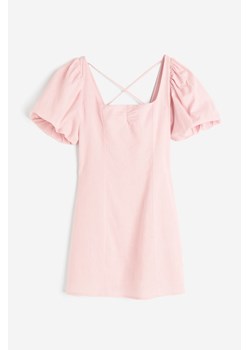 H & M - Sukienka z bufiastym rękawem - Różowy ze sklepu H&M w kategorii Sukienki - zdjęcie 172372587