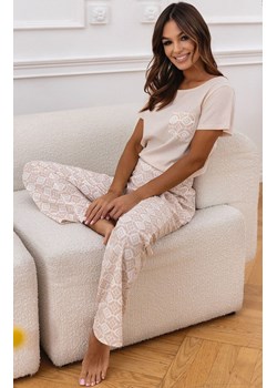 Bawełniana piżama damska Genesis, Kolor jasnobeżowy, Rozmiar S, SENSIS ze sklepu Primodo w kategorii Piżamy damskie - zdjęcie 172373056