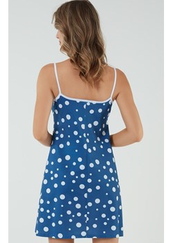 Damska koszulka nocna na ramiączkach niebieska Ojos, Kolor niebieski-wzór, Rozmiar S, Italian Fashion ze sklepu Intymna w kategorii Koszule nocne - zdjęcie 172373466