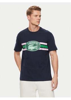 Lacoste T-Shirt TH1415 Granatowy Regular Fit ze sklepu MODIVO w kategorii T-shirty męskie - zdjęcie 172374917