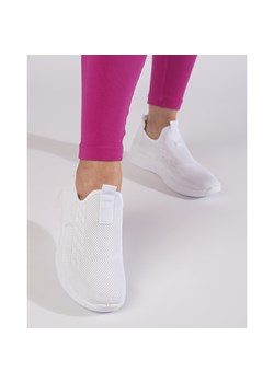 Shelvt Białe buty sportowe damskie wsuwane ze sklepu ButyModne.pl w kategorii Buty sportowe damskie - zdjęcie 172375276
