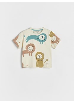 Reserved - T-shirt z nadruiem - złamana biel ze sklepu Reserved w kategorii T-shirty chłopięce - zdjęcie 172378167