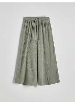 Reserved - Spodnie culotte - jasnozielony ze sklepu Reserved w kategorii Spodnie damskie - zdjęcie 172378199