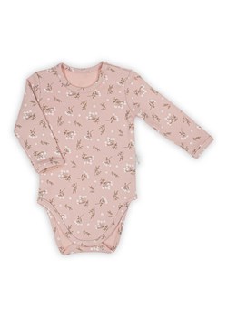 Body dziewczęce różowe z długim rękawem w kwiatki ze sklepu 5.10.15 w kategorii Body niemowlęce - zdjęcie 172378828