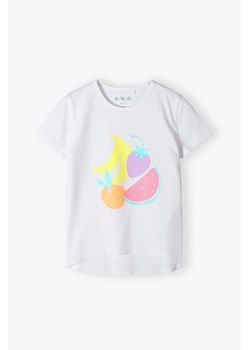 Bawełniany t-shirt z owocowym nadrukiem - 5.10.15. ze sklepu 5.10.15 w kategorii Bluzki dziewczęce - zdjęcie 172378888