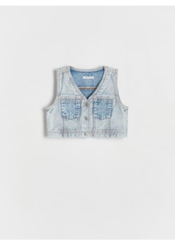 Reserved - Jeansowa kamizelka - niebieski ze sklepu Reserved w kategorii Kamizelki niemowlęce - zdjęcie 172380459