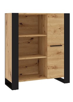 Regał na książki dąb artisan H0-D25 ze sklepu Edinos.pl w kategorii Regały i witryny - zdjęcie 172381466
