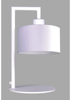 Biała minimalistyczna mała lampka - S966-Vena ze sklepu Edinos.pl w kategorii Lampy stołowe - zdjęcie 172381536