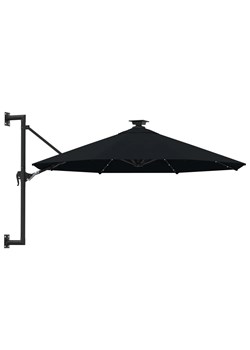 Czarny okrągły parasol wiszący - Shade ze sklepu Edinos.pl w kategorii Parasole ogrodowe - zdjęcie 172381677