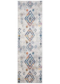 Szary chodnik dywanowy w kolorowe romby - Brewis 7X ze sklepu Edinos.pl w kategorii Dywany - zdjęcie 172381729