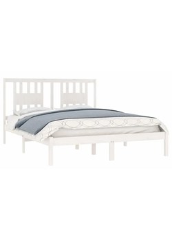 Białe sosnowe łóżko małżeńskie 160x200 - Basel 6X ze sklepu Edinos.pl w kategorii Łóżka i materace - zdjęcie 172381749