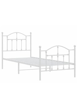 Białe metalowe łóżko industrialne 90x200 cm - Wroxo ze sklepu Edinos.pl w kategorii Łóżka i materace - zdjęcie 172381879