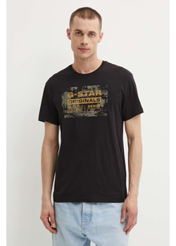 G-Star Raw t-shirt bawełniany męski kolor czarny z nadrukiem D24682-C506 ze sklepu ANSWEAR.com w kategorii T-shirty męskie - zdjęcie 172382138