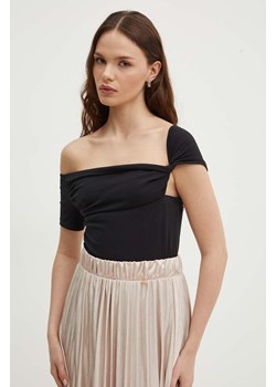 Sisley bluzka damska kolor czarny gładka ze sklepu ANSWEAR.com w kategorii Bluzki damskie - zdjęcie 172382325