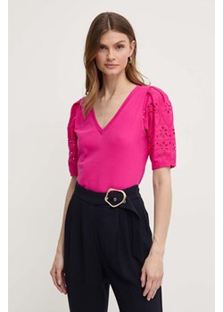 Morgan t-shirt DPALM kolor różowy DPALM ze sklepu ANSWEAR.com w kategorii Bluzki damskie - zdjęcie 172382338