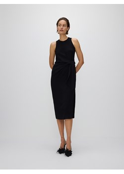 Reserved - Sukienka midi z wiązaniem - czarny ze sklepu Reserved w kategorii Sukienki - zdjęcie 172384778