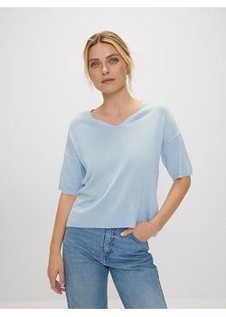 Reserved - Bluzka z wiskozą - jasnoniebieski ze sklepu Reserved w kategorii Bluzki damskie - zdjęcie 172384828