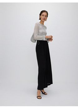 Reserved - Transparentna bluzka z wiskozą - srebrny ze sklepu Reserved w kategorii Bluzki damskie - zdjęcie 172385117