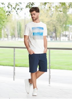 Sinsay - Koszulka z nadrukiem - kremowy ze sklepu Sinsay w kategorii T-shirty męskie - zdjęcie 172385797