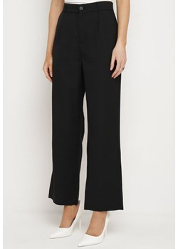 Czarne Szerokie Klasyczne Spodnie Cygaretki  Ulea ze sklepu Born2be Odzież w kategorii Spodnie damskie - zdjęcie 172386538