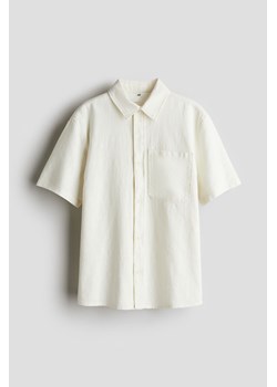 H & M - Bawełniana koszula z krótkim rękawem - Biały ze sklepu H&M w kategorii Koszule chłopięce - zdjęcie 172387029
