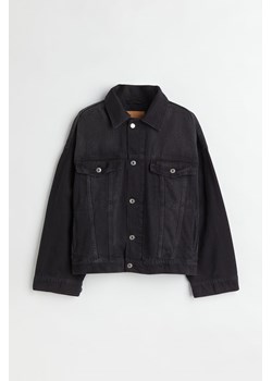 H & M - Kurtka dżinsowa oversize - Czarny ze sklepu H&M w kategorii Kurtki damskie - zdjęcie 172387108