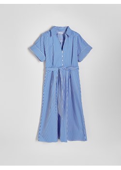 Reserved - Koszulowa sukienka midi - wielobarwny ze sklepu Reserved w kategorii Sukienki - zdjęcie 172390508