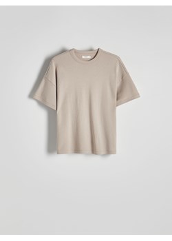 Reserved - T-shirt oversize - kremowy ze sklepu Reserved w kategorii Bluzki damskie - zdjęcie 172390525
