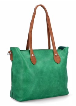Duże Torebki Damskie Shopper Bag firmy Herisson Zielone (kolory) ze sklepu torbs.pl w kategorii Torby Shopper bag - zdjęcie 172390809