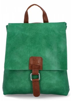 Plecaczek Damski w stylu Vintage firmy Herisson Smocza Zieleń (kolory) ze sklepu torbs.pl w kategorii Plecaki - zdjęcie 172390816