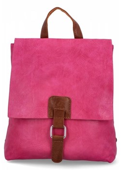 Plecaczek Damski w stylu Vintage firmy Herisson Fuksjowy (kolory) ze sklepu torbs.pl w kategorii Plecaki - zdjęcie 172390846