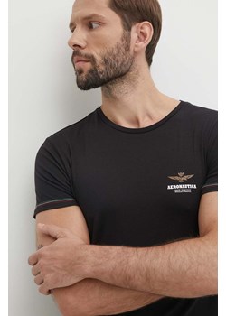 Aeronautica Militare t-shirt męski kolor czarny z nadrukiem AM1UTI003 ze sklepu ANSWEAR.com w kategorii T-shirty męskie - zdjęcie 172392755