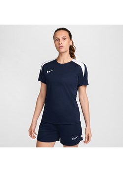 Damska koszulka piłkarska z krótkim rękawem Dri-FIT Nike Strike - Niebieski ze sklepu Nike poland w kategorii Bluzki damskie - zdjęcie 172393276