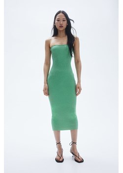 H & M - Sukienka bandeau w prążki - Zielony ze sklepu H&M w kategorii Sukienki - zdjęcie 172393418