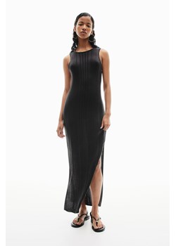 H & M - Sukienka bodycon z dzianiny w prążki - Czarny ze sklepu H&M w kategorii Sukienki - zdjęcie 172393428