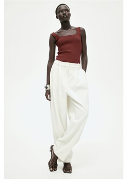 H & M - Dzianinowy top bez rękawów - Czerwony ze sklepu H&M w kategorii Bluzki damskie - zdjęcie 172393499