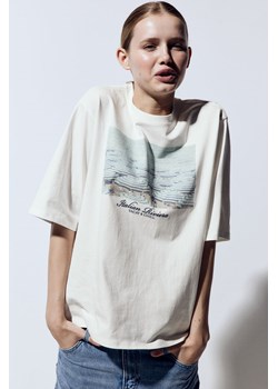 H & M - T-shirt oversize - Biały ze sklepu H&M w kategorii Bluzki damskie - zdjęcie 172393517