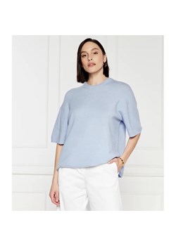 Samsøe Samsøe Wełniany t-shirt Megan | Oversize fit ze sklepu Gomez Fashion Store w kategorii Bluzki damskie - zdjęcie 172394639