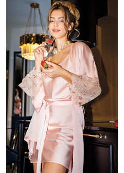 Satynowy szlafrok damski Tasha, Kolor róż pudrowy, Rozmiar M, Unikat ze sklepu Intymna w kategorii Szlafroki damskie - zdjęcie 172398996