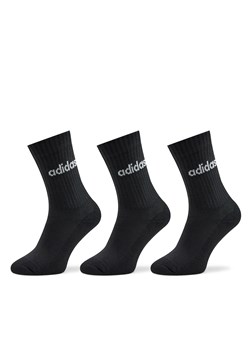 Skarpety wysokie unisex adidas Linear Crew Cushioned Socks 3 Pairs IC1301 black/white ze sklepu eobuwie.pl w kategorii Skarpetki męskie - zdjęcie 172402055