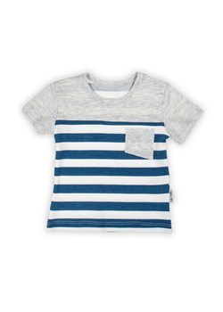 Koszulka chłopięca w paski w krótkim rękawem ze sklepu 5.10.15 w kategorii Koszulki niemowlęce - zdjęcie 172402909