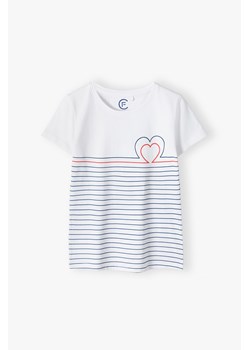 T-shirt bawełniany dla dziewczynki ze sklepu 5.10.15 w kategorii Bluzki dziewczęce - zdjęcie 172402925