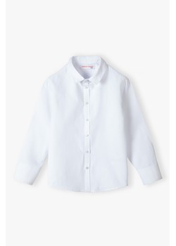 Elegancka biała koszula z długim rękawem - fason regular ze sklepu 5.10.15 w kategorii Koszule chłopięce - zdjęcie 172402935
