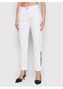 KARL LAGERFELD Jeansy 221W1101 Biały Regular Fit ze sklepu MODIVO w kategorii Jeansy damskie - zdjęcie 172403249
