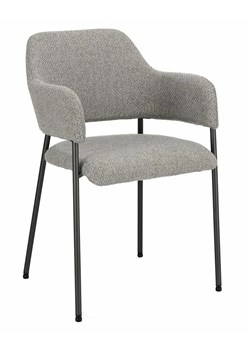 Jasnoszare krzesło tapicerowane - Tatami ze sklepu Edinos.pl w kategorii Krzesła - zdjęcie 172403858