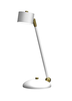 Biało-złota lampka na biurko do pokoju dziecięcego - N021-Circile ze sklepu Edinos.pl w kategorii Lampy stołowe - zdjęcie 172404065