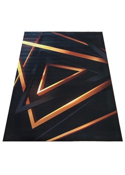 Czarny dywan w złote trójkąty - Eglam 9X ze sklepu Edinos.pl w kategorii Dywany - zdjęcie 172404318