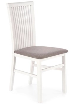 Białe drewniane tapicerowane krzesło do salonu - Mako 4X ze sklepu Edinos.pl w kategorii Krzesła - zdjęcie 172404375
